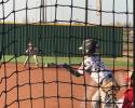 Eli #35 batting and Malcolm the base runner on 1st